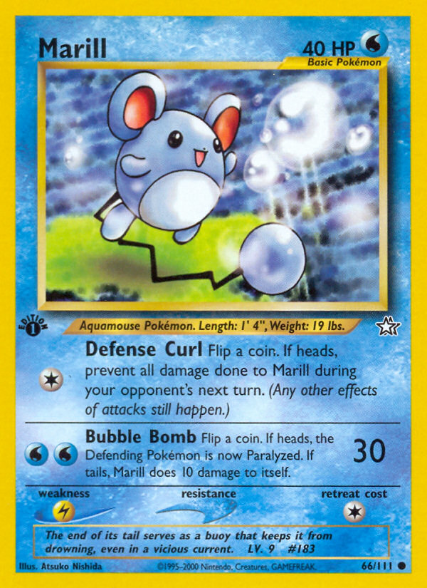 Marill (66/111) [Neo Genesis 1st Edition] | Pegasus Games WI