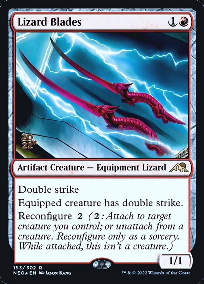 Lizard Blades [Kamigawa: Neon Dynasty Prerelease Promos] | Pegasus Games WI