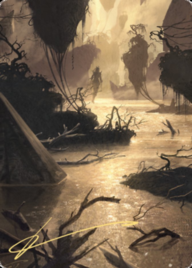 Murkwater Pathway Art Card (Gold-Stamped Signature) [Zendikar Rising Art Series] | Pegasus Games WI