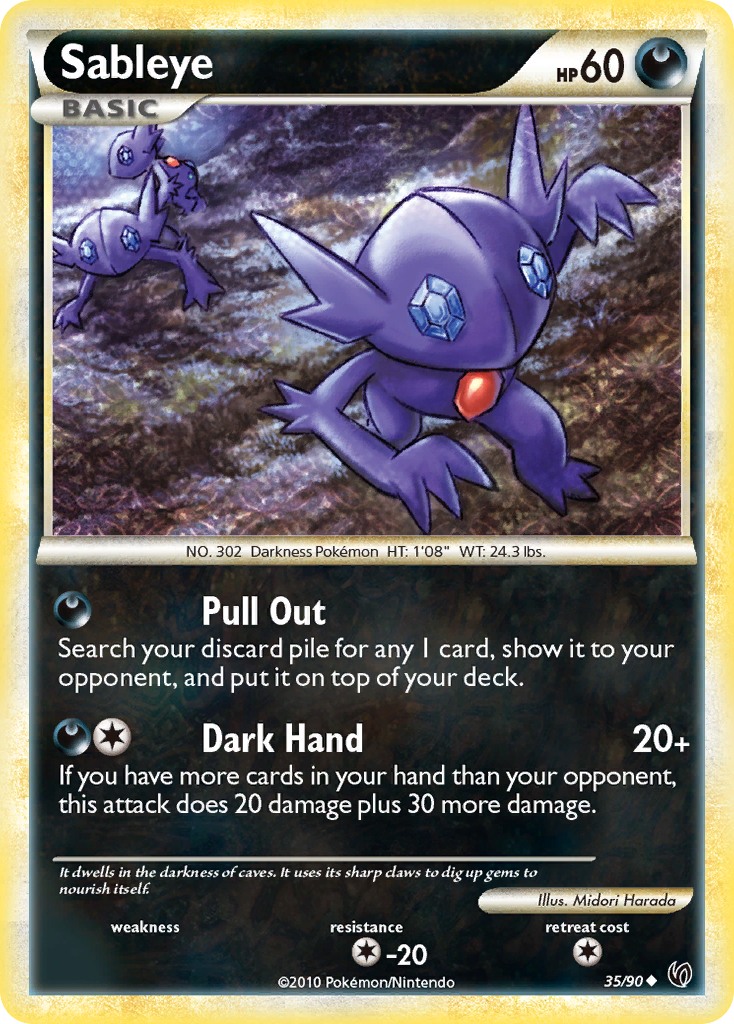 Sableye (35/90) [HeartGold & SoulSilver: Undaunted] | Pegasus Games WI