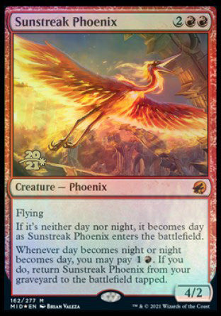 Sunstreak Phoenix [Innistrad: Midnight Hunt Prerelease Promos] | Pegasus Games WI