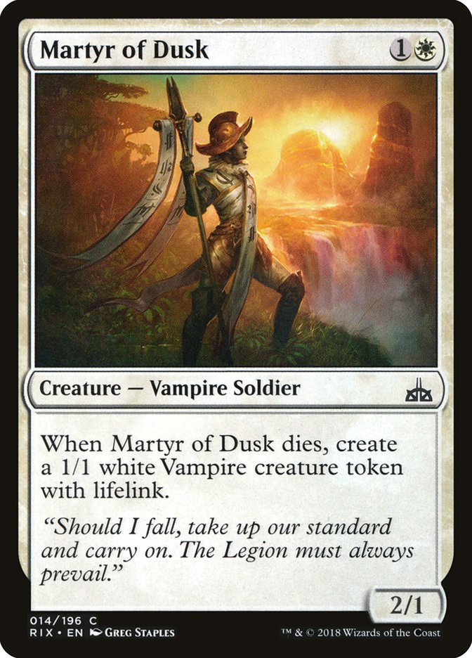 Martyr of Dusk [Rivals of Ixalan] | Pegasus Games WI