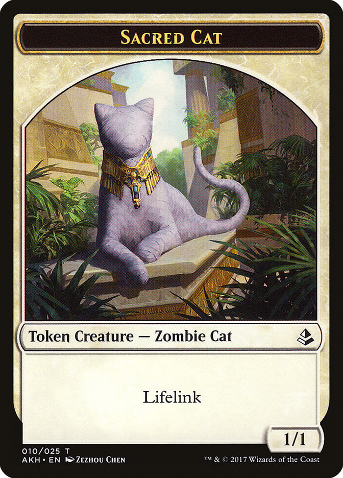 Sacred Cat Token [Amonkhet Tokens] | Pegasus Games WI