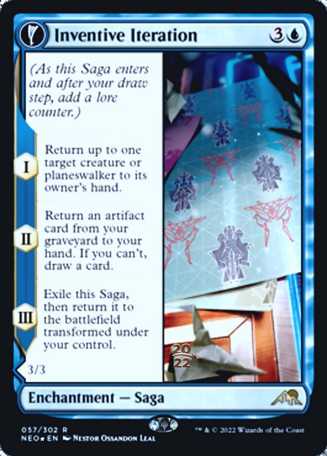 Inventive Iteration // Living Breakthrough [Kamigawa: Neon Dynasty Prerelease Promos] | Pegasus Games WI