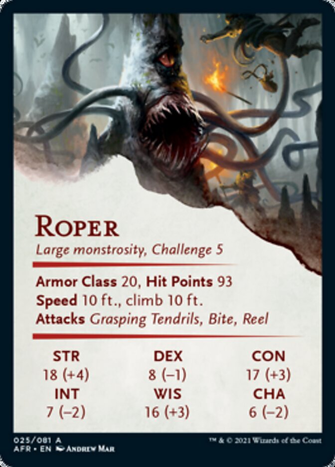 Roper Art Card [Dungeons & Dragons: Adventures in the Forgotten Realms Art Series] | Pegasus Games WI