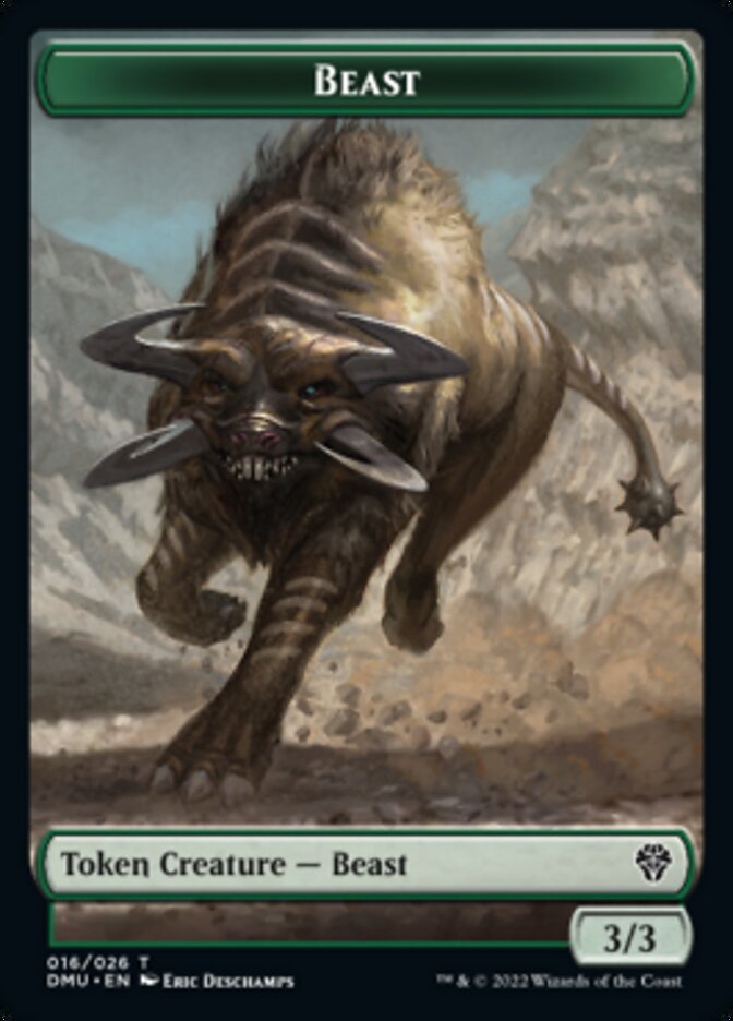 Phyrexian // Beast Double-Sided Token [Dominaria United Tokens] | Pegasus Games WI