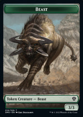 Soldier // Beast Double-Sided Token [Dominaria United Tokens] | Pegasus Games WI