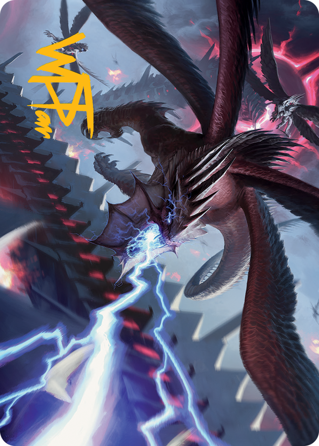 Defiant Thundermaw Art Card (Gold-Stamped Signature) [March of the Machine Art Series] | Pegasus Games WI