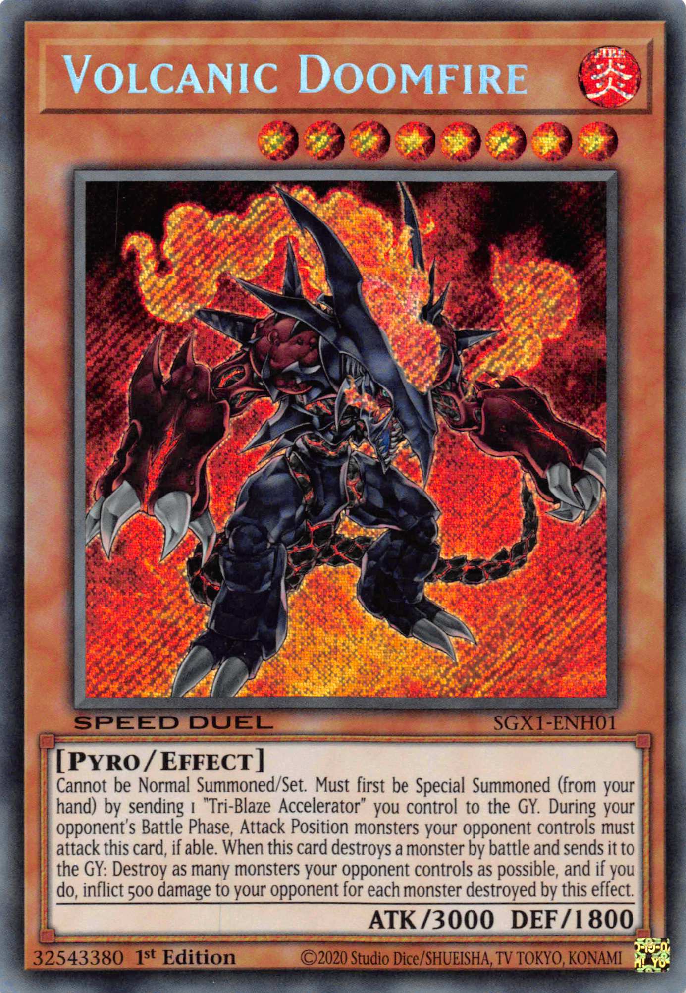 Volcanic Doomfire [SGX1-ENH01] Secret Rare | Pegasus Games WI