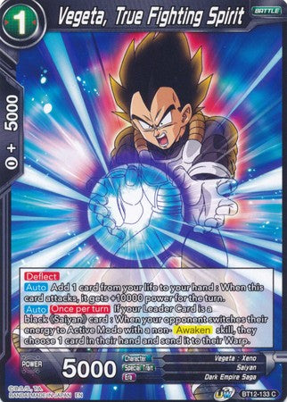 Vegeta, True Fighting Spirit [BT12-133] | Pegasus Games WI
