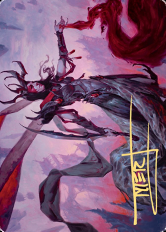 Drana, the Last Bloodchief Art Card (Gold-Stamped Signature) [Zendikar Rising Art Series] | Pegasus Games WI