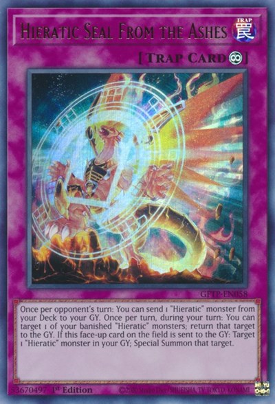 Hieratic Seal from the Ashes [GFTP-EN058] Ultra rare | Pegasus Games WI