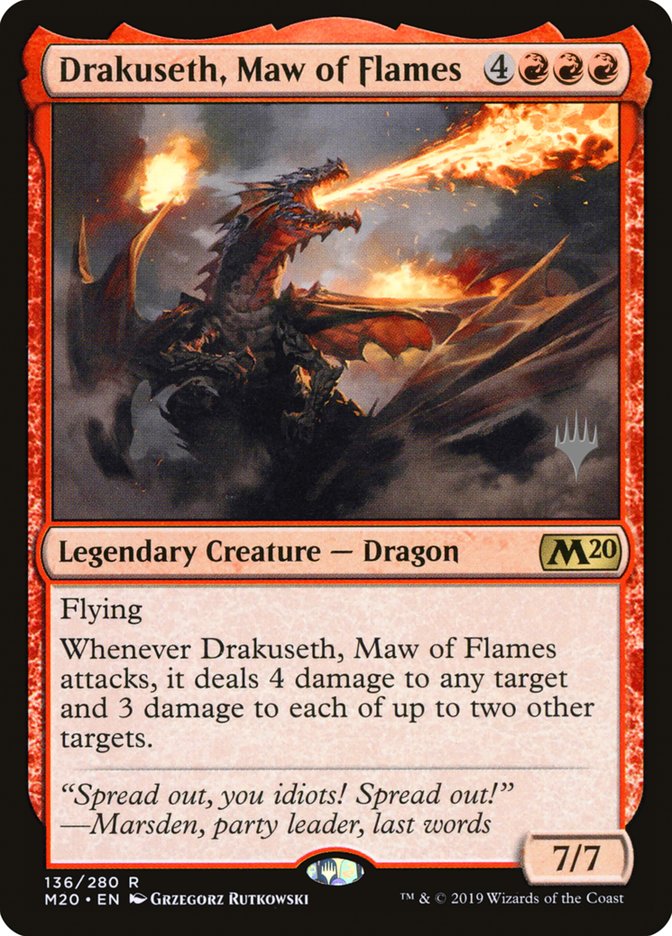 Drakuseth, Maw of Flames (Promo Pack) [Core Set 2020 Promos] | Pegasus Games WI