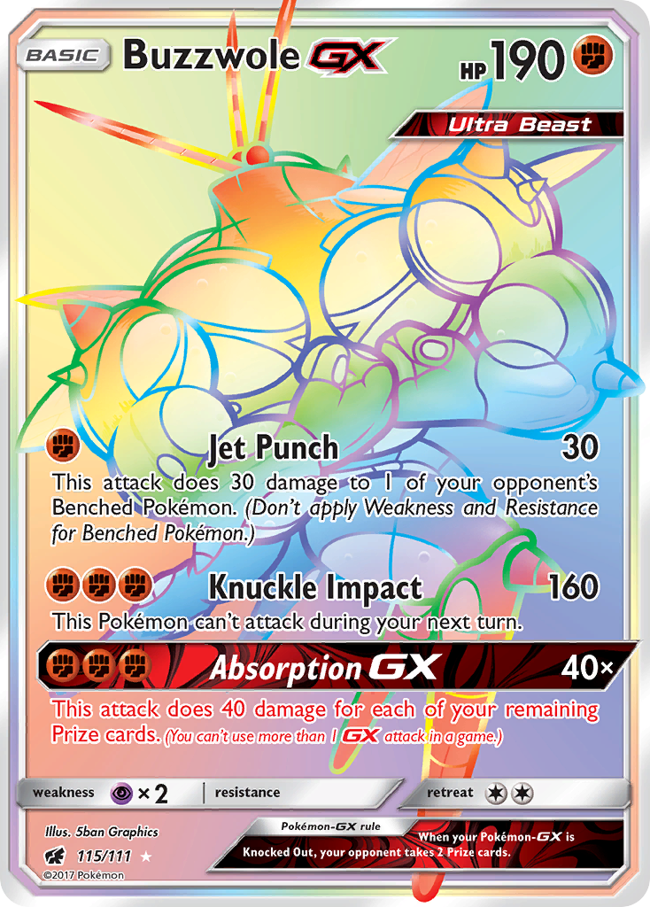 Buzzwole GX (115/111) [Sun & Moon: Crimson Invasion] | Pegasus Games WI