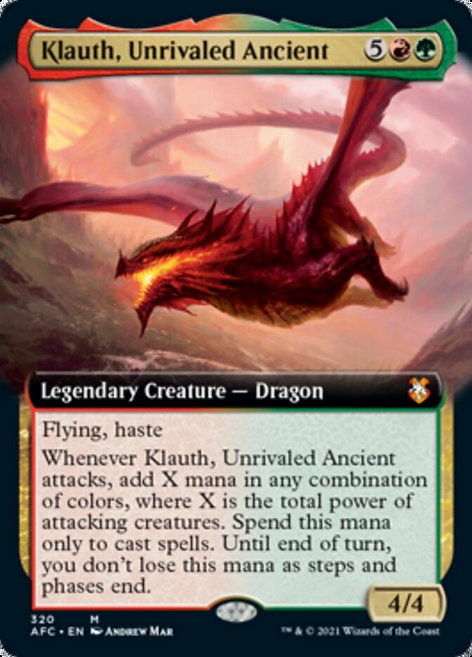 Klauth, Unrivaled Ancient (Extended Art) [Dungeons & Dragons: Adventures in the Forgotten Realms Commander] | Pegasus Games WI