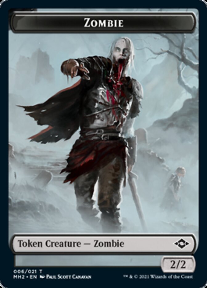 Treasure (21) // Zombie Double-Sided Token [Modern Horizons 2 Tokens] | Pegasus Games WI