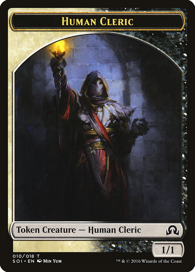 Human Cleric Token [Shadows over Innistrad Tokens] | Pegasus Games WI