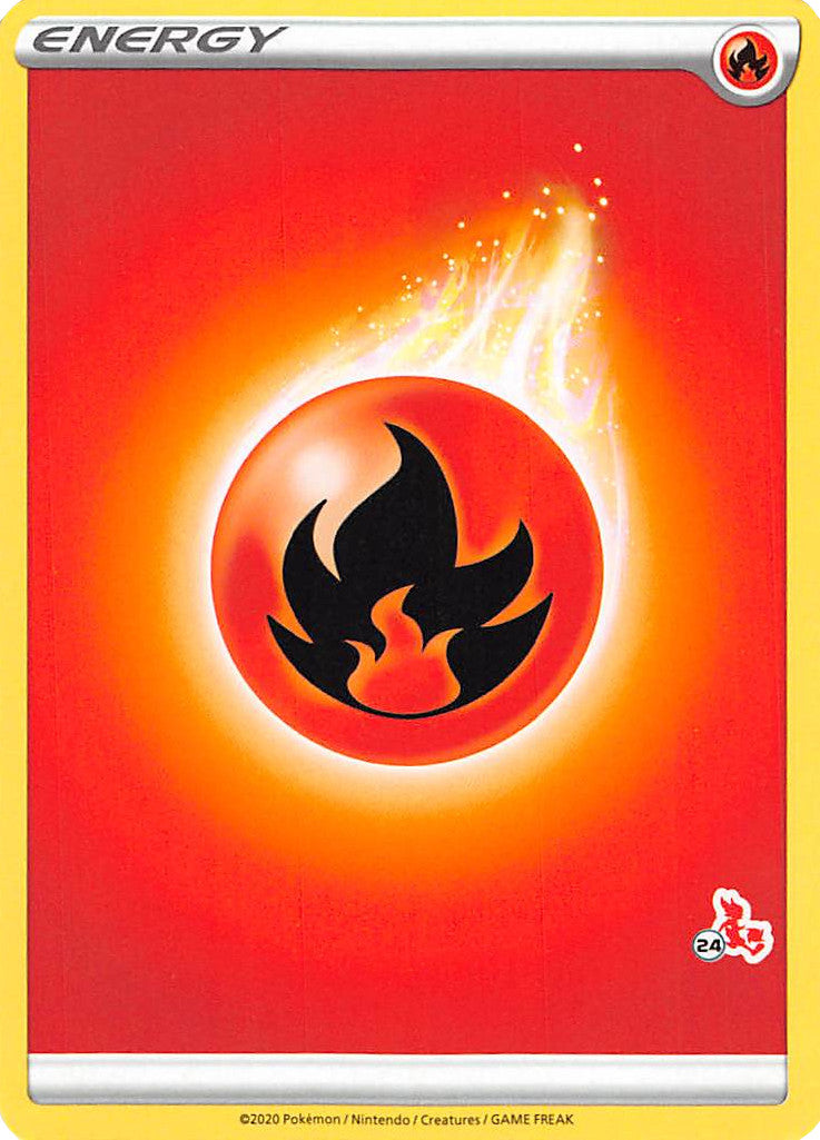 Fire Energy (Cinderace Stamp #24) [Battle Academy 2022] | Pegasus Games WI