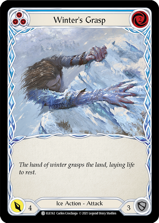 Winter's Grasp (Blue) [ELE162] (Tales of Aria)  1st Edition Rainbow Foil | Pegasus Games WI