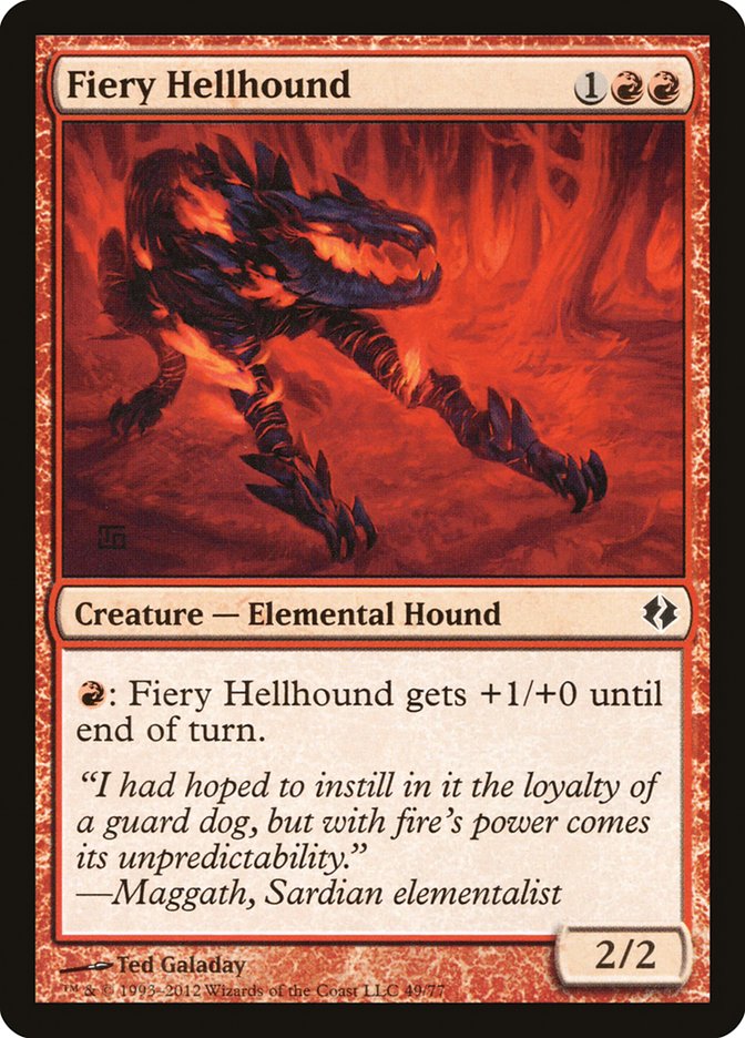 Fiery Hellhound [Duel Decks: Venser vs. Koth] | Pegasus Games WI