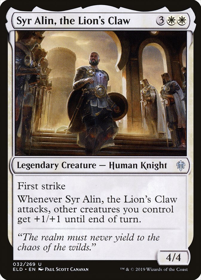 Syr Alin, the Lion's Claw [Throne of Eldraine] | Pegasus Games WI