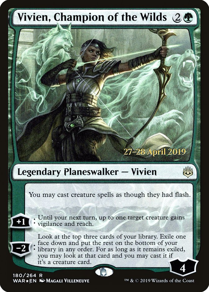 Vivien, Champion of the Wilds [War of the Spark Prerelease Promos] | Pegasus Games WI