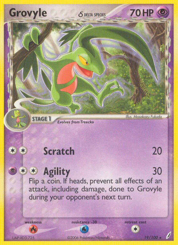 Grovyle(19/100) (Delta Species) [EX: Crystal Guardians] | Pegasus Games WI