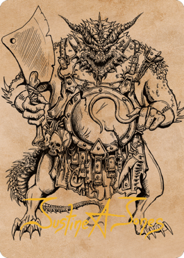 Thrakkus the Butcher Art Card (Gold-Stamped Signature) [Commander Legends: Battle for Baldur's Gate Art Series] | Pegasus Games WI