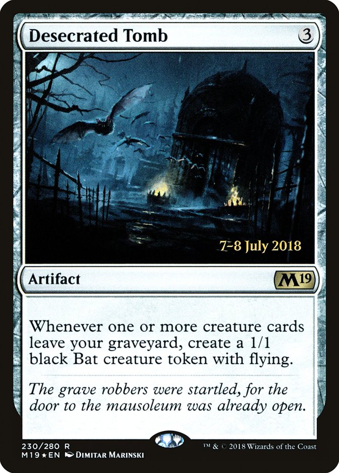 Desecrated Tomb [Core Set 2019 Prerelease Promos] | Pegasus Games WI