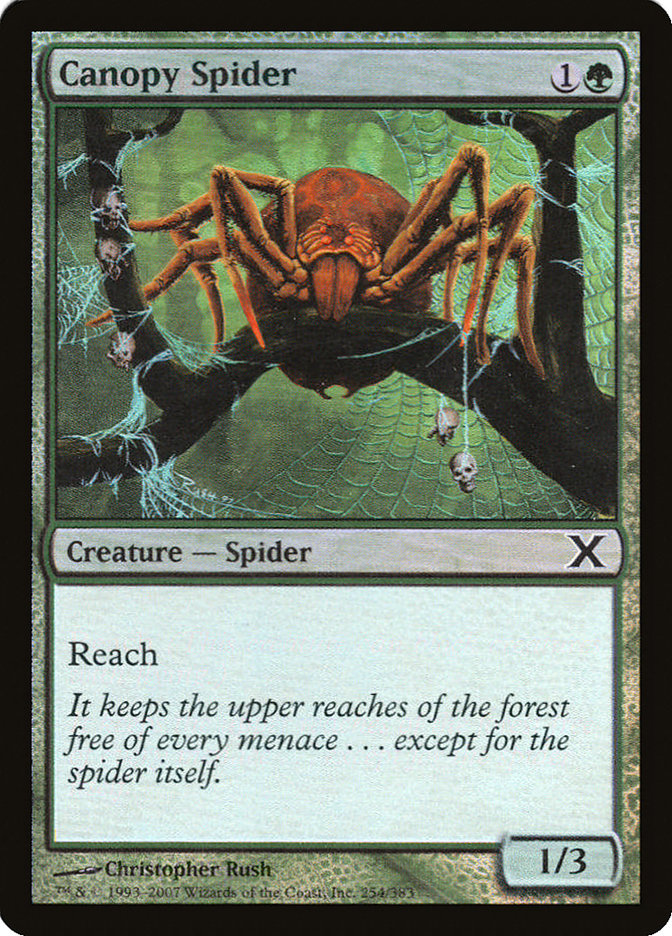 Canopy Spider (Premium Foil) [Tenth Edition] | Pegasus Games WI