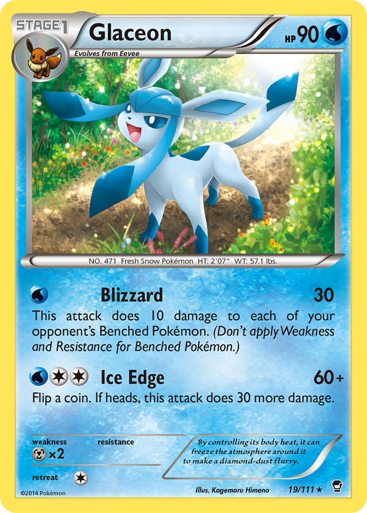 Glaceon (19/111) [XY: Furious Fists] | Pegasus Games WI