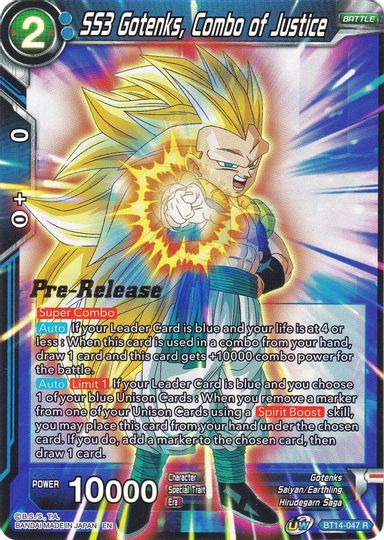SS3 Gotenks, Combo of Justice (BT14-047) [Cross Spirits Prerelease Promos] | Pegasus Games WI