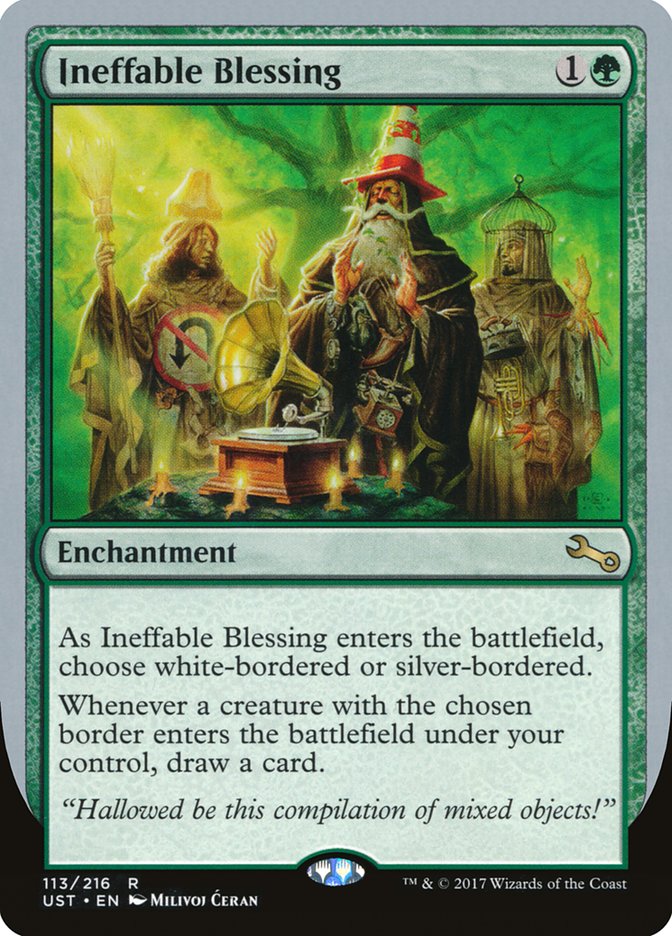 Ineffable Blessing ("choose white-bordered or silver-bordered") [Unstable] | Pegasus Games WI