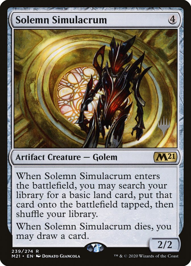 Solemn Simulacrum (Promo Pack) [Core Set 2021 Promos] | Pegasus Games WI