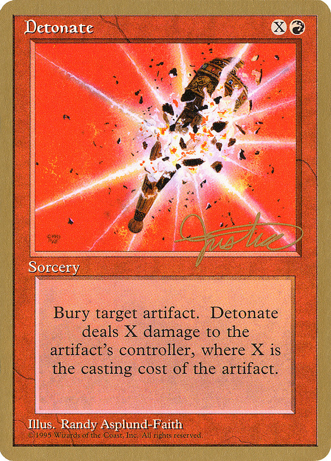 Detonate (Mark Justice) [Pro Tour Collector Set] | Pegasus Games WI