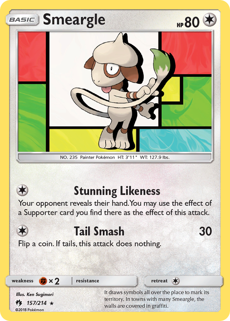 Smeargle (157/214) [Sun & Moon: Lost Thunder] | Pegasus Games WI