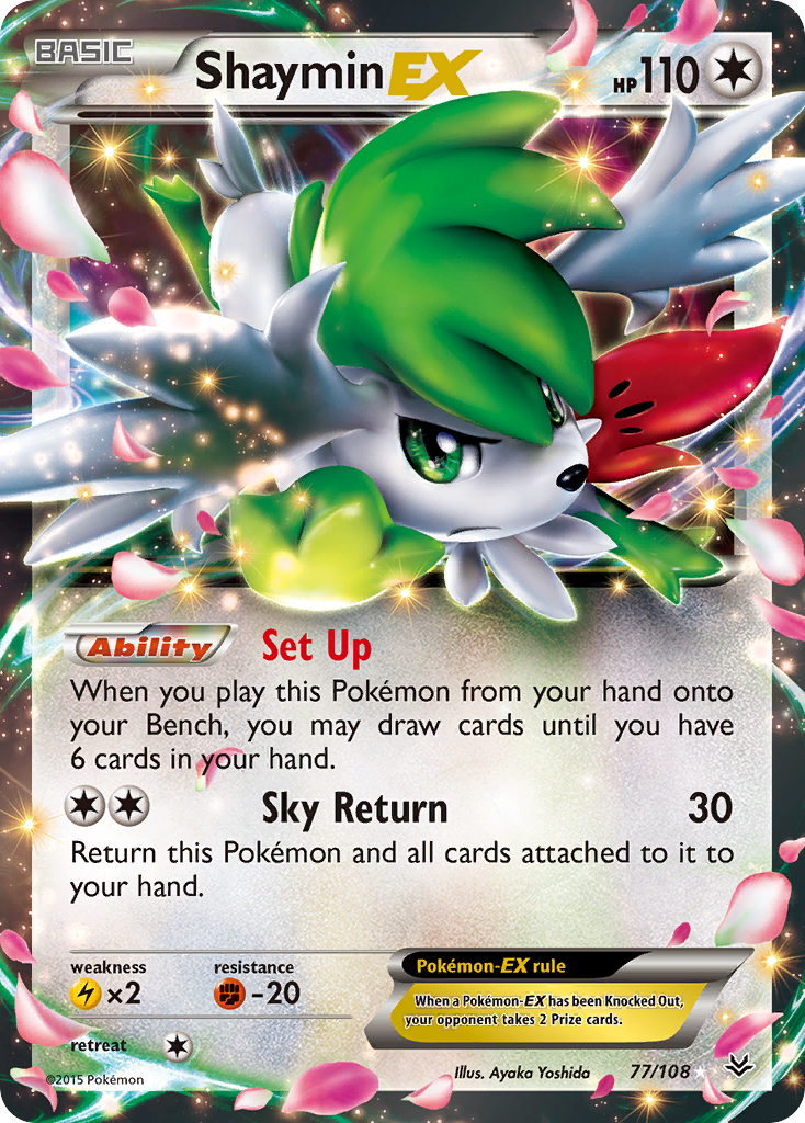 Shaymin EX (77/108) [XY: Roaring Skies] | Pegasus Games WI