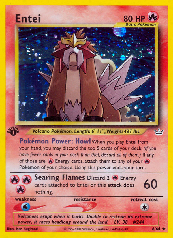 Entei (6/64) [Neo Revelation 1st Edition] | Pegasus Games WI