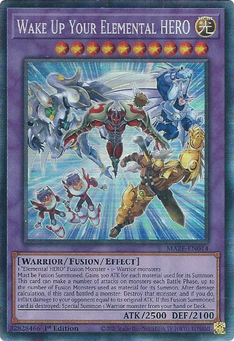 Wake Up Your Elemental HERO [MAZE-EN014] Collector's Rare | Pegasus Games WI