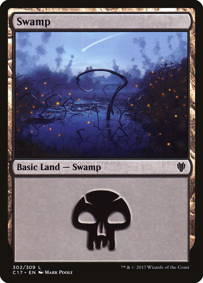 Swamp (302) [Commander 2017] | Pegasus Games WI