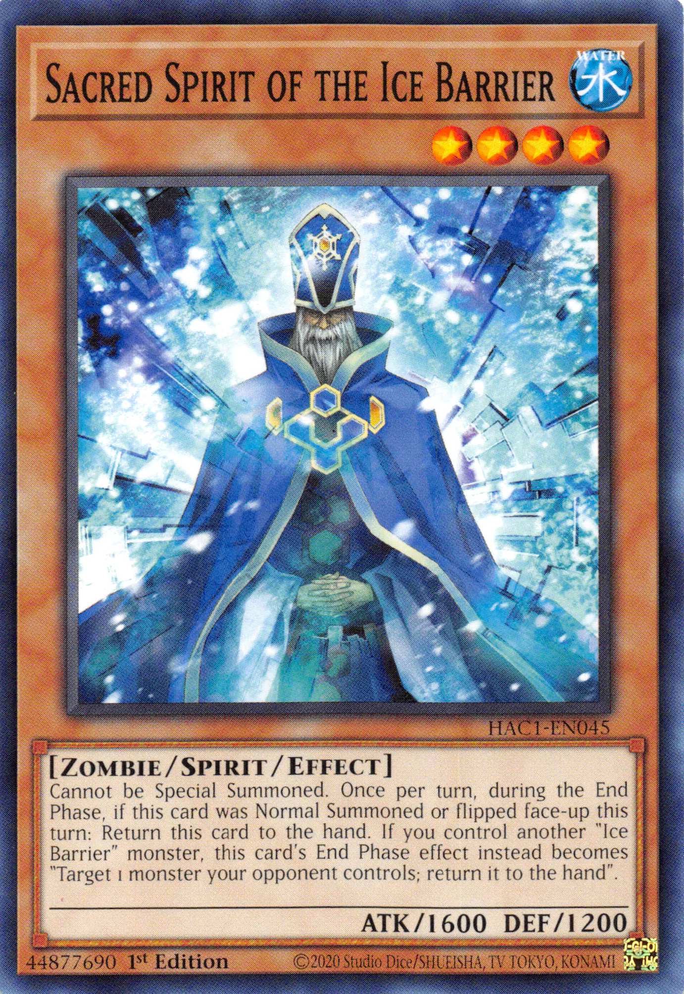 Sacred Spirit of the Ice Barrier (Duel Terminal) [HAC1-EN045] Parallel Rare | Pegasus Games WI