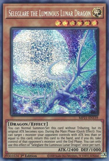 Seleglare the Luminous Lunar Dragon [MP21-EN159] Prismatic Secret Rare | Pegasus Games WI