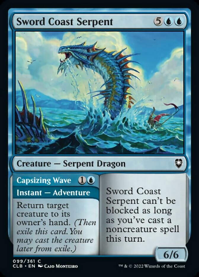 Sword Coast Serpent // Capsizing Wave [Commander Legends: Battle for Baldur's Gate] | Pegasus Games WI