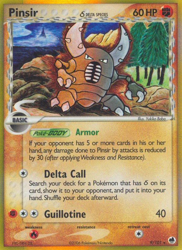 Pinsir (9/101) (Delta Species) [EX: Dragon Frontiers] | Pegasus Games WI