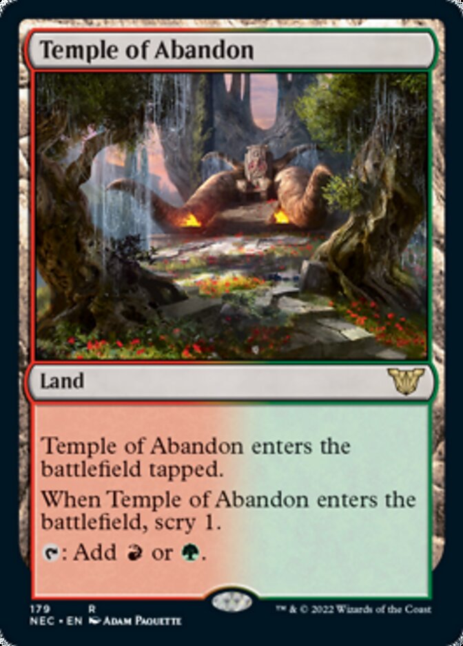 Temple of Abandon [Kamigawa: Neon Dynasty Commander] | Pegasus Games WI