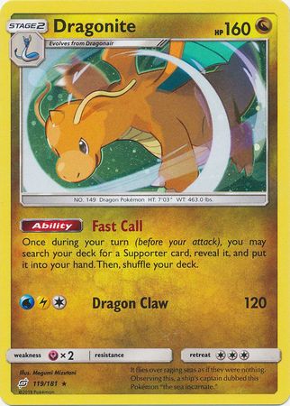 Dragonite (119/181) (Cosmos Holo) [Sun & Moon: Team Up] | Pegasus Games WI