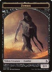 Gideon of the Trials Emblem // Zombie Double-Sided Token [Amonkhet Tokens] | Pegasus Games WI