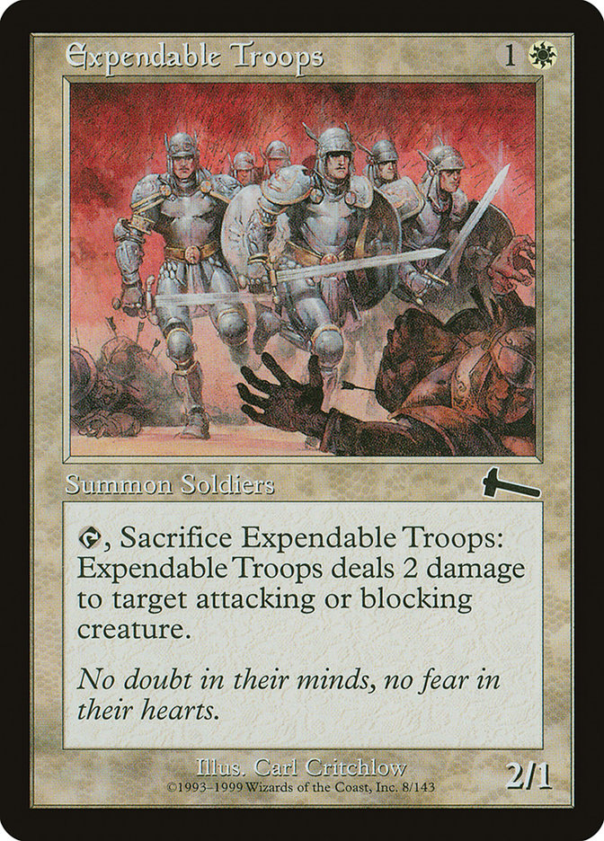 Expendable Troops [Urza's Legacy] | Pegasus Games WI