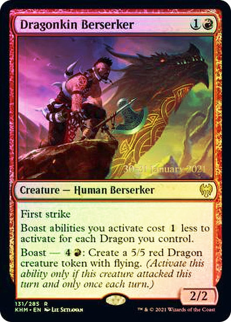 Dragonkin Berserker [Kaldheim Prerelease Promos] | Pegasus Games WI