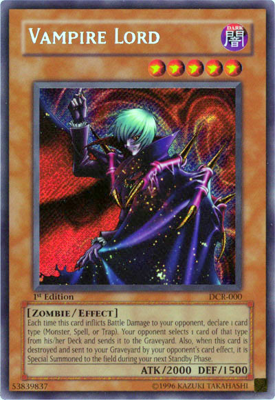 Vampire Lord [DCR-000] Secret Rare | Pegasus Games WI